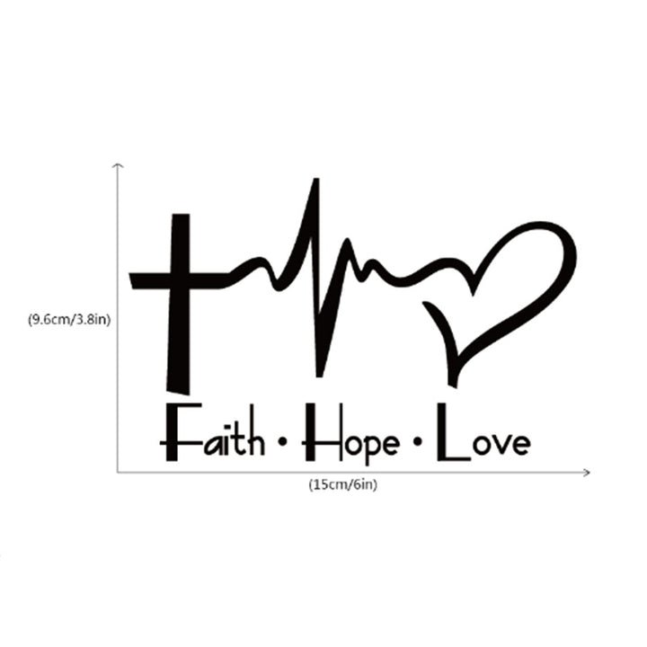 Faith hope Love Clear Background Decal Sticker